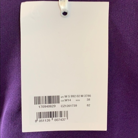 Love Moschino Purple short sleeve t-abirt sweatshirt dress size 2 NWT - Picture 6 of 12